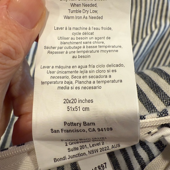 Pottery Barn black and White Striped Cushion Covers - Picture 3 of 4